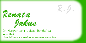 renata jakus business card